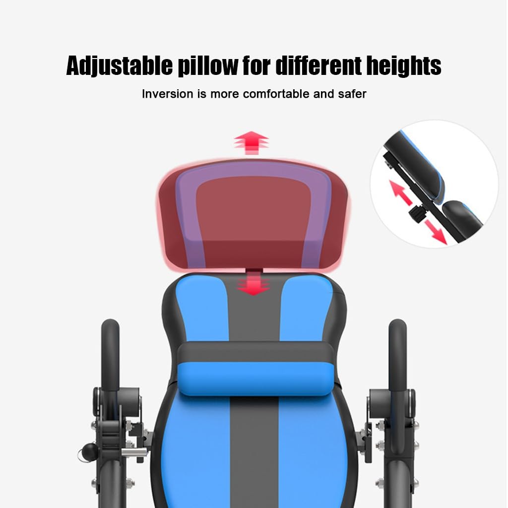RIEJIN Premium Inversion Table with Removable Head Pillow & Lumbar Support Pad, Heavy Duty - up to 330 lbs