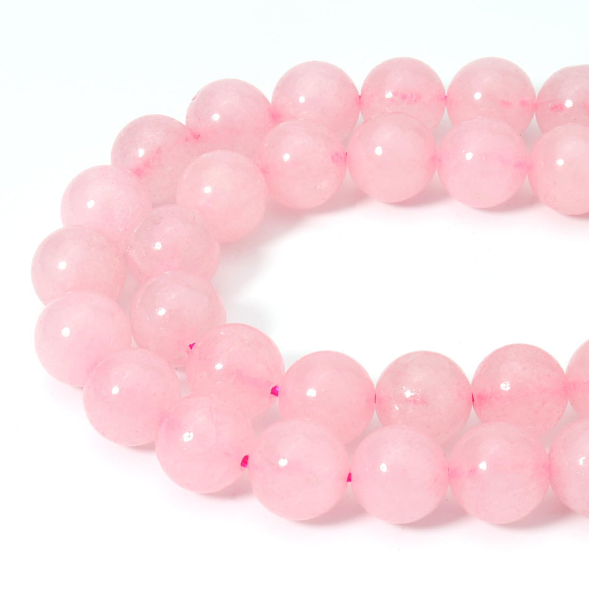 Siomia 60pcs 6mm Natural Rose Quartz Gemstone Beads Energy Healing Crystal Round Loose Stone Beads for Jewelry Making, DIY Bracelets Necklaces