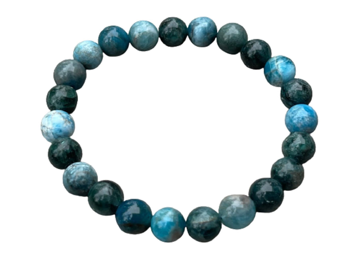 GAF TREASURES Apatite Crystal Bead Bracelet 8mm, Genuine Apatite Stretch Gemstone Bracelet, Healing Crystal Bracelet, Gift for Men & Women (1)