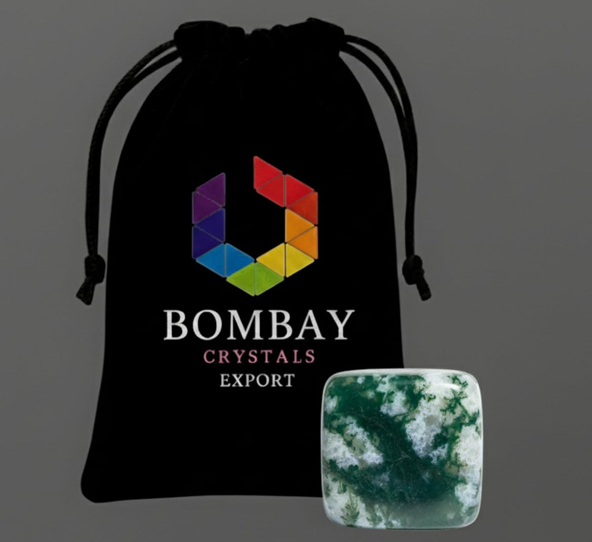 Moss Agate Tumbled Stone – Natural Green Crystal Gemstone for Positivity, Growth & Balance – Pocket Stone for Meditation, Reiki, Chakra, Yoga & Spiritual Décor