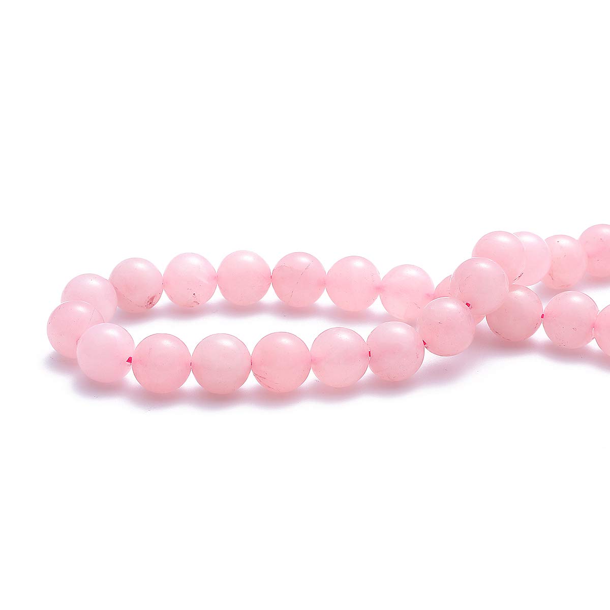 BEADIA Natural Rose Quartz Crystal Stone Round Loose Semi Gemstone Beads for Jewelry Making 10MM 38PCS