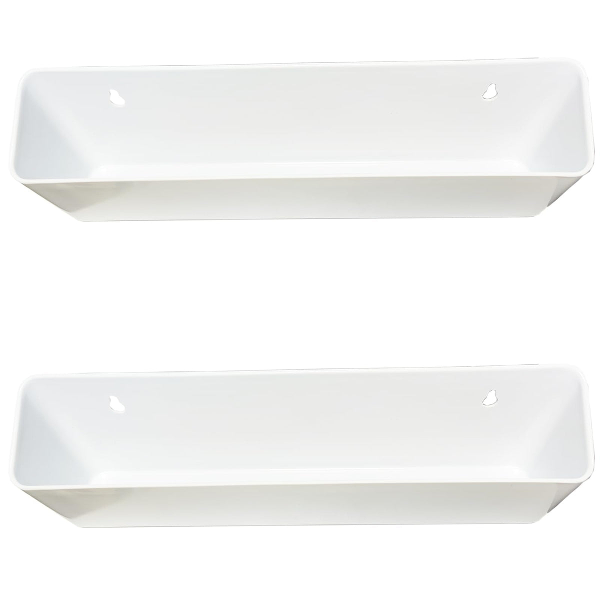 2 Pack 11" Tip Out Tray for Kitchen with Hinges Front Sink Drawer, Drawer Front Clips Flip for Kitchen, White