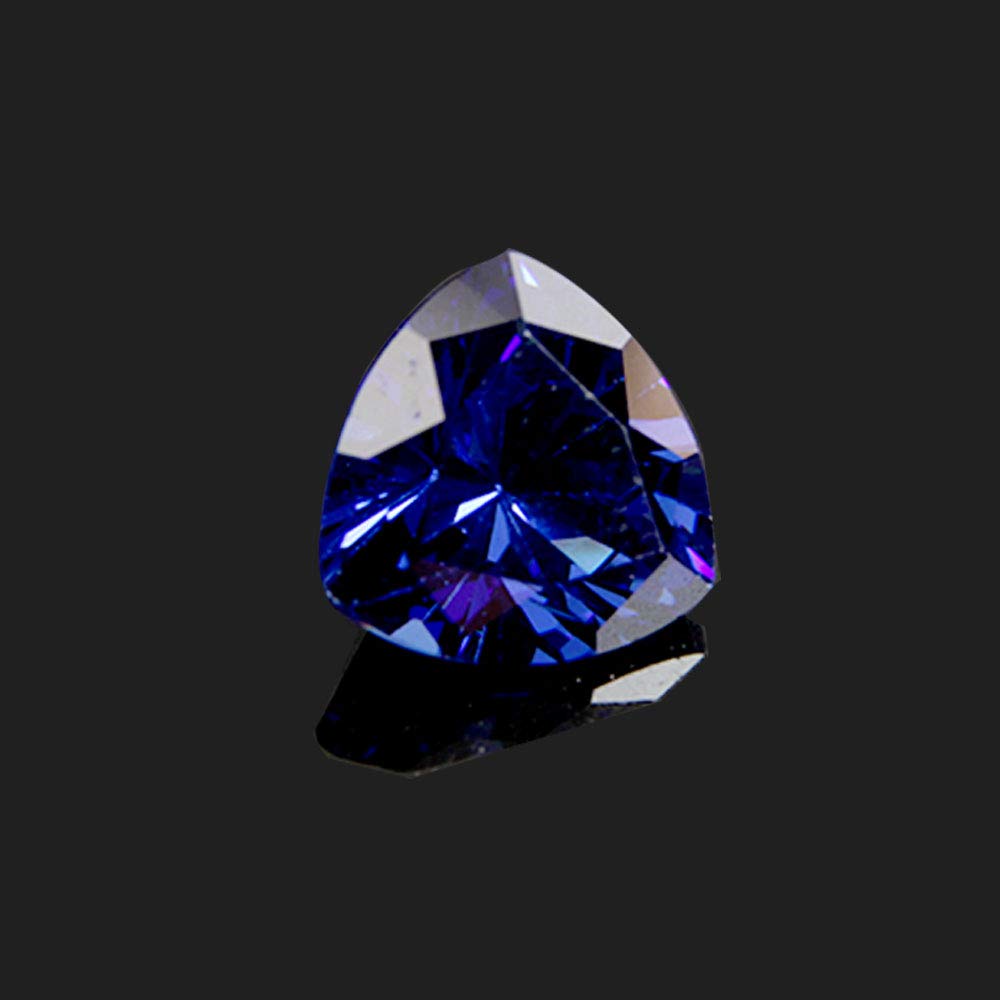 Wixine 2Pcs Beautiful Blue Tanzanite 10mm Stunning Trillion Cut Loose Gemstone