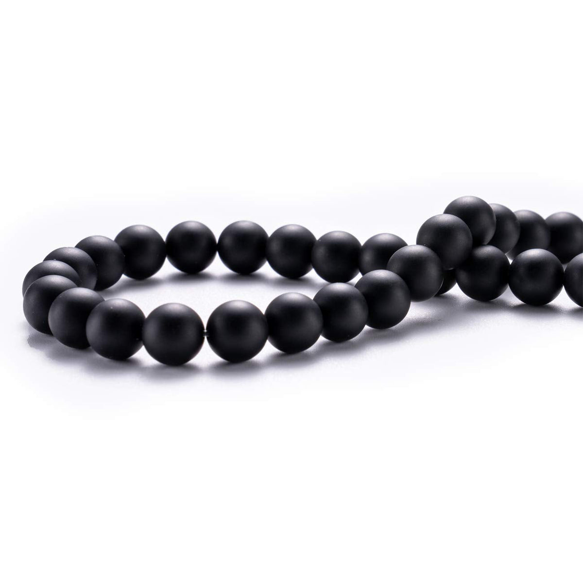 BEADIA Matte Black Onyx Natural Stone Round Loose Semi Gemstone Beads for Jewelry Making 6MM 61PCS