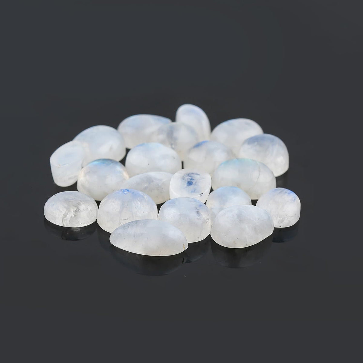 ColouredRocks 20pcs RAINBOW MOONSTONE (5-8 mm) Natural Cabochon Mix Shape Crystals, Loose Gemstone, Wholesale Polished Supply, Jewelry Making, DIY Craft, Gem Collection