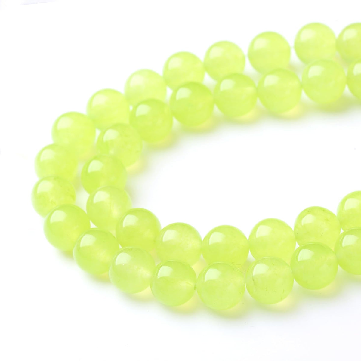32PCS 12MM Natural Apple Green Chalcedony Stone Beads Round Loose Stone Beads for Jewelry Making DIY Energy Stone Healing Power Bracelet 15"