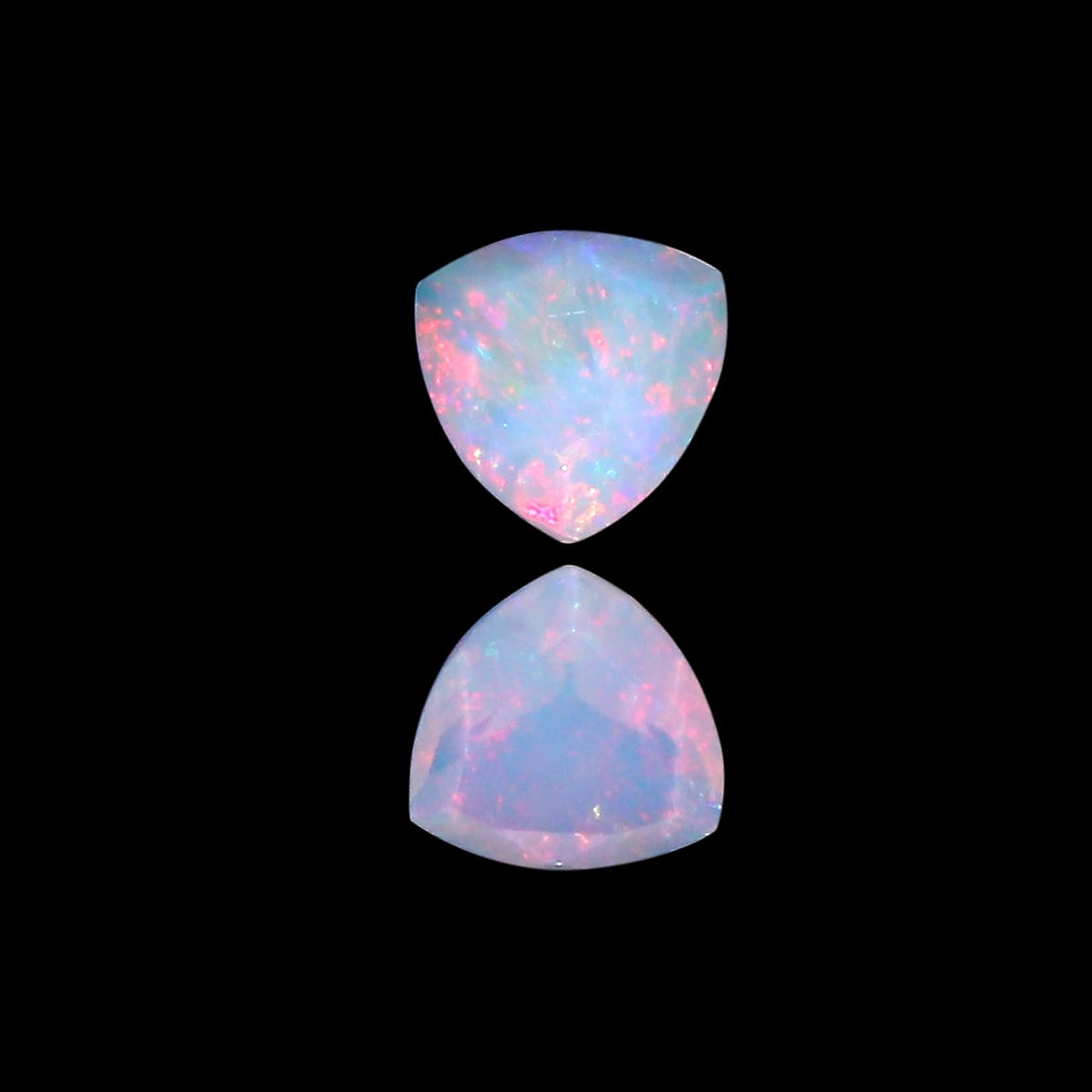 2 Pcs,8x8 MM, Yashee Natural Ethiopian Opal Crystal,Brilliant Cut, Trillion Shape, Jewelry Making Supply, Chakra Energy Healing Gemstone, Real Top Grade Crystal, Birthstone, Wholesale deal