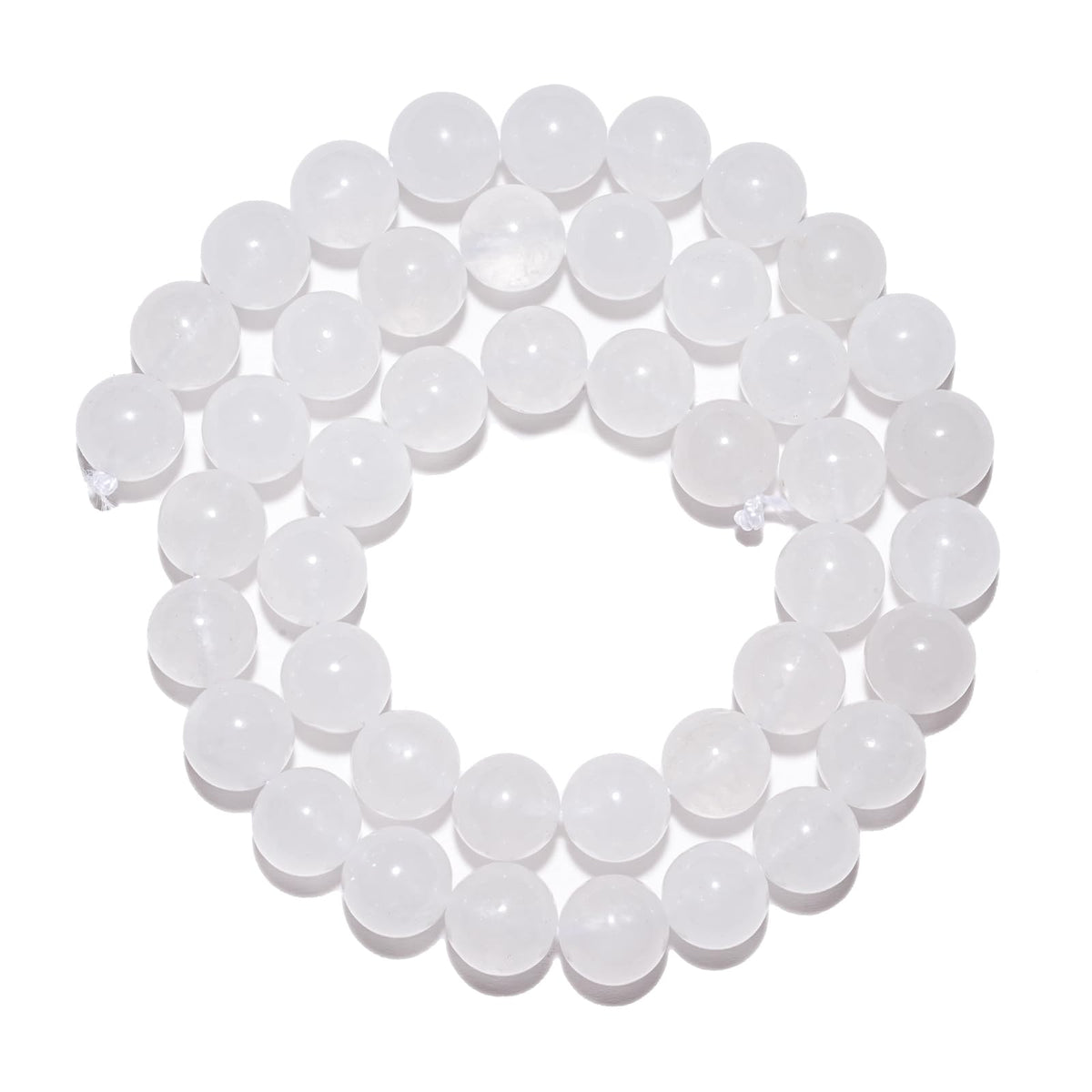 8mm Natural White Jade Gemstone Beads Polished Round Smooth Stone Beads for Bracelets Jewelry Making 15inch Loose Beads