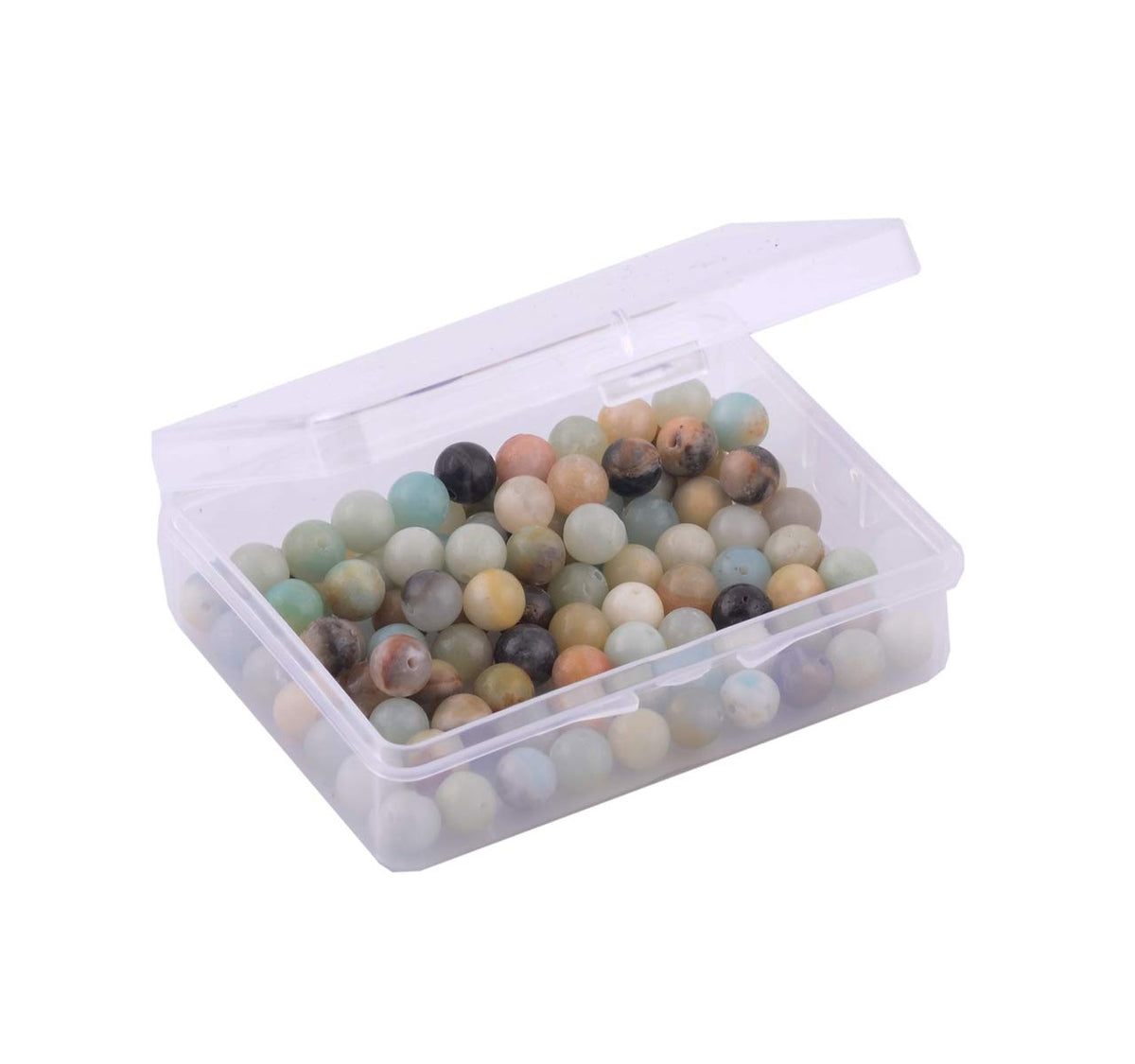 Natural Stone Beads 100pcs 6mm Amazonite Stone Round Genuine Real Stone Beading Loose Gemstone Hole Size 1mm DIY Smooth Beads for Bracelet Necklace Earrings Jewelry Making (Amazonite Green, 6mm)