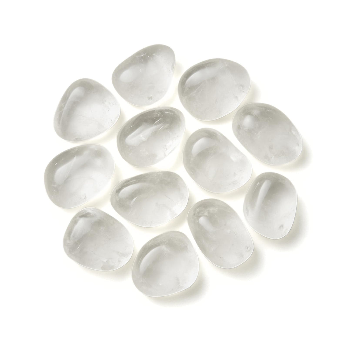 Jet Clear Quartz Tumbled Stones (100gm) – Natural Sphatik Crystal for Positive Energy, Clarity & Cleansing | Reiki, Meditation, Home & Office Décor