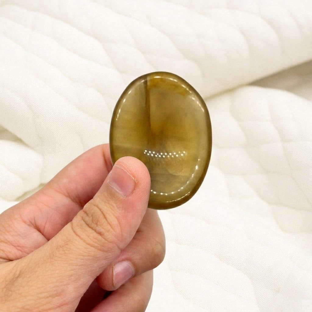Yellow Fluorite Thumb Worry Stones Metaphysical Gemstone Crystal Healing Reiki Men Women Gift FENG Shui Positive Energy Love Wellness Palm Stones Wicca Powerful