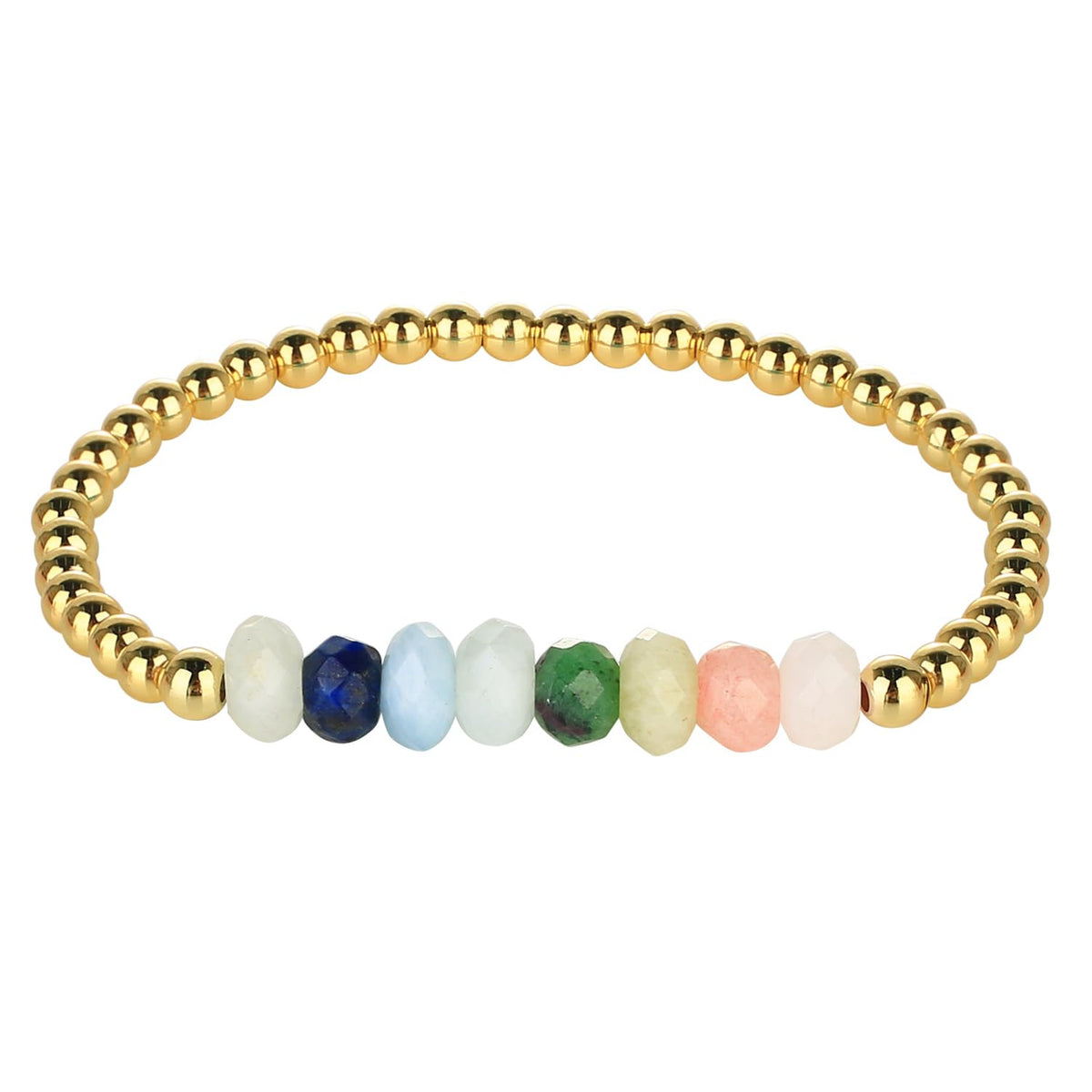 KELITCH Women Silver Stretch Bracelets Turquoise Beaded Bracelet Agate Crystal Cuff Bracelets