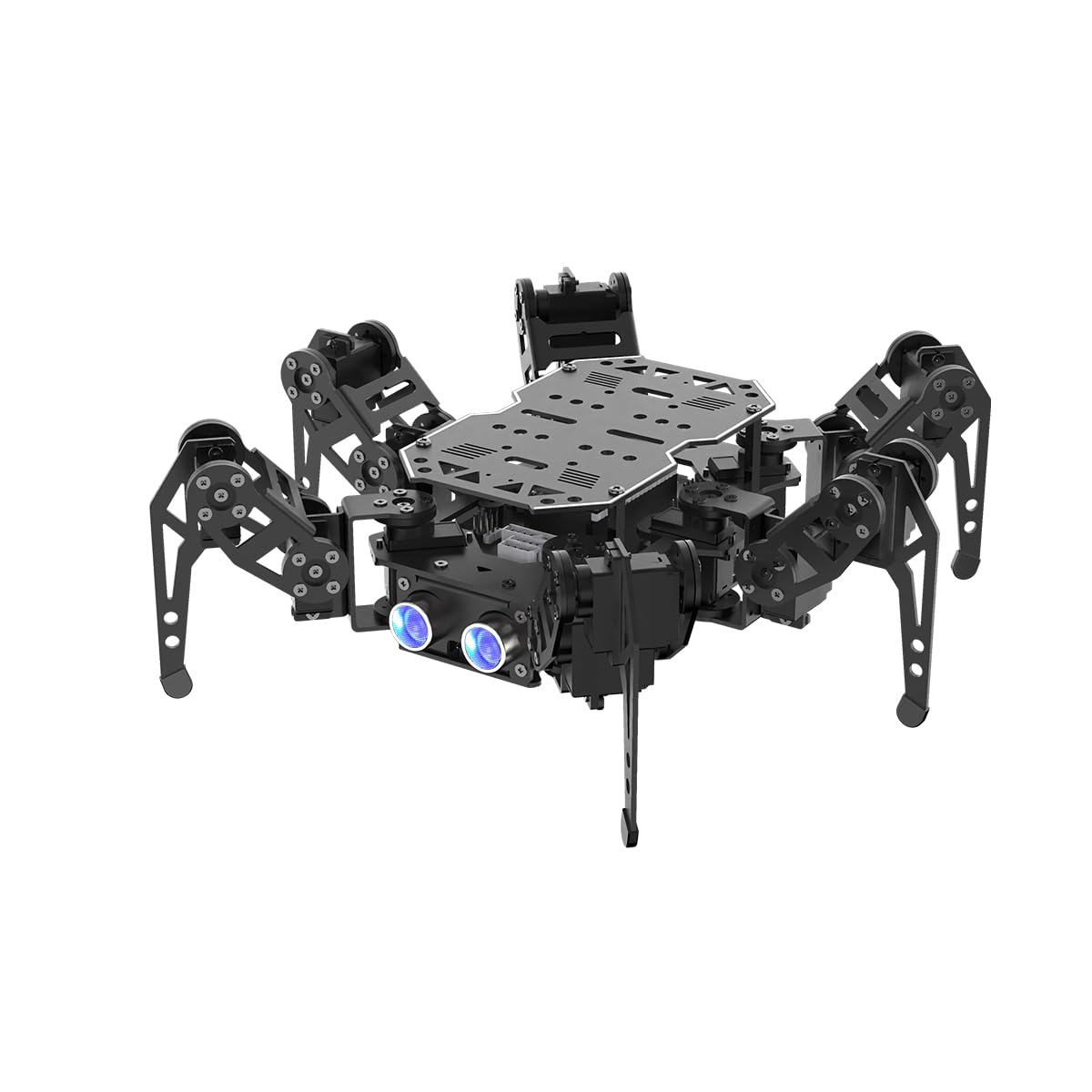 18DOF Hexapod Robot for Arduino Programming, Spider Walking Crawling Self-Balancing AI Vision Voice Control Obstacle Avoidance, STEM Education Open Source Robot with Tutorials, miniHexa Standard Kit