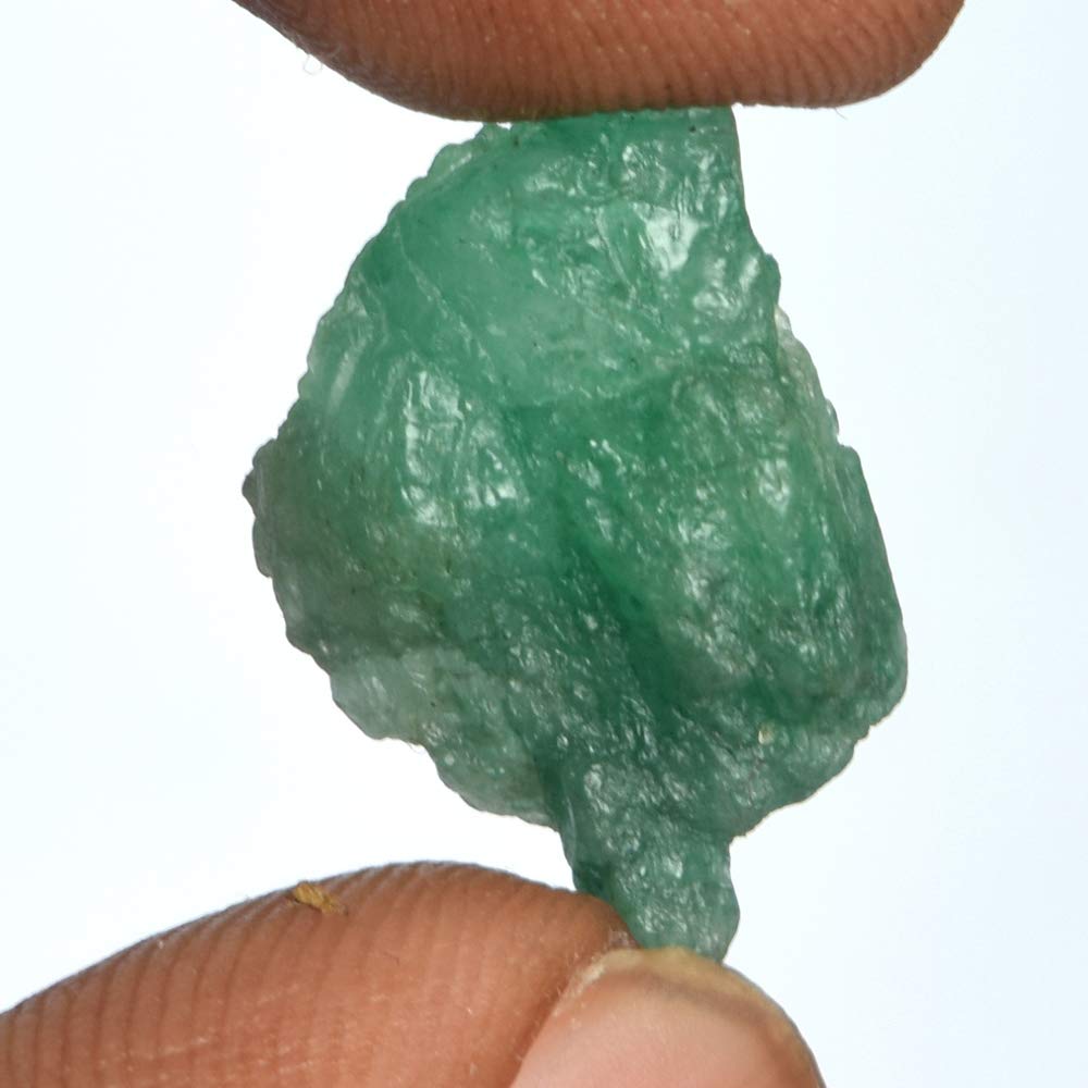 GEMHUB Loose Gemstones For Jewelry Making 10.00 Carat Raw Rough Green Emerald Natural Gemstones for Jewelry Pendants