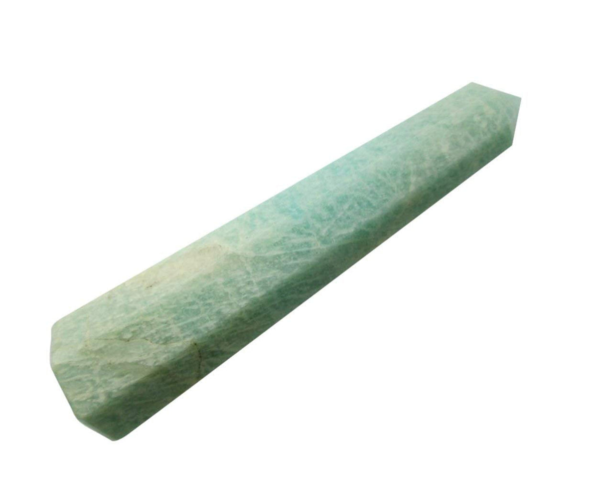 WholesaleGemShop 3 Inch (70 mm) Amazonite Gemstones Obelisk Tower Jumbo Facet Aura Rock Crystal Natural Polished Earth Wand Spirit