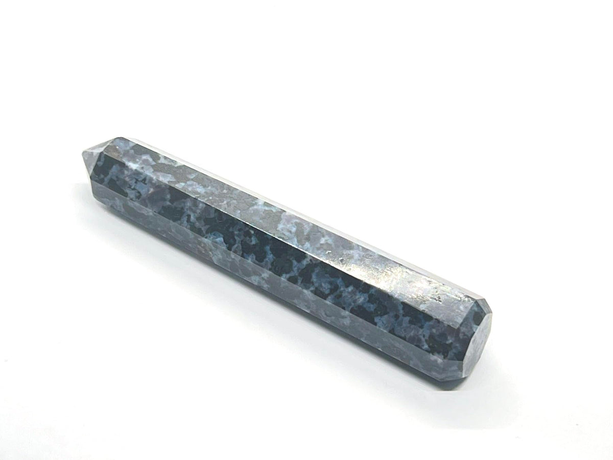 WholesaleGemShop 3 Inch Gemstones INDIGO GABBRO Obelisk Tower Jumbo Facet Aura Rock Crystal Natural Polished Earth Wand Spirit