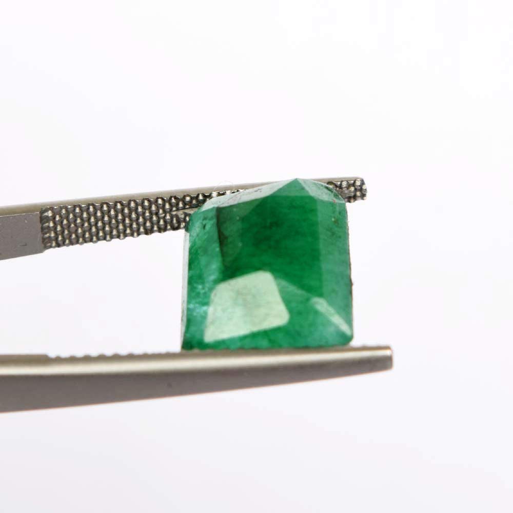 GEMHUB Green Emerald 6.95 Carat. Emerald Cut Loose Gemstone - Natural Green Emerald Jewelry Making B-8045