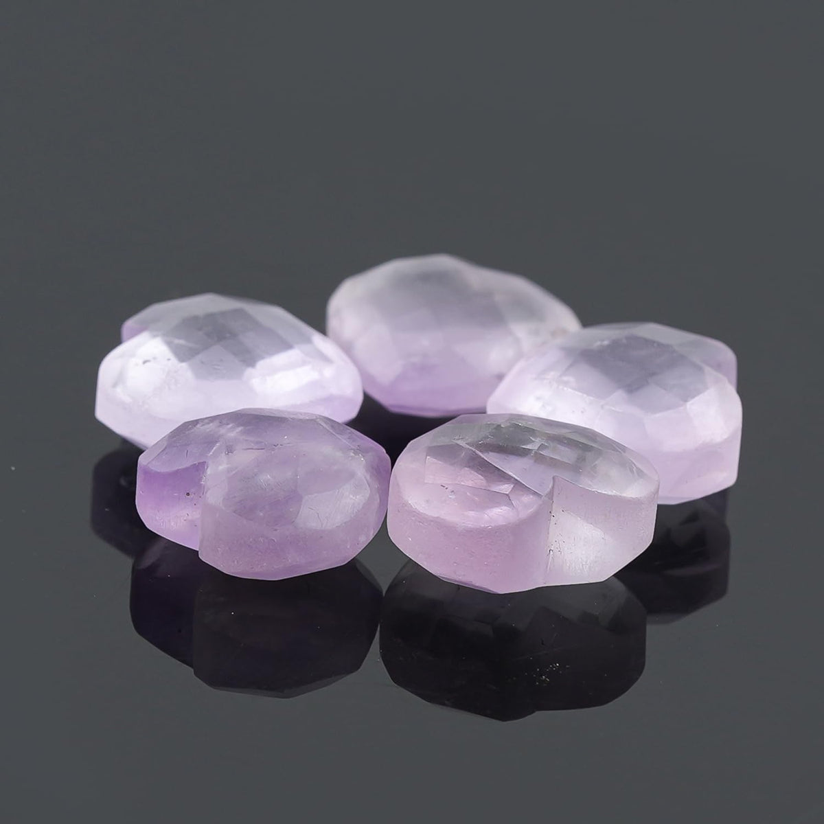 CRYSTALINES 5pcs, Wholesale Natural Amethyst Gemstones, Bulk Heart Shape Stones, Assorted Loose Supply, DIY Craft-Jewelry Making, Chakra Healing Crystals, Gem Collection, 10-12mm