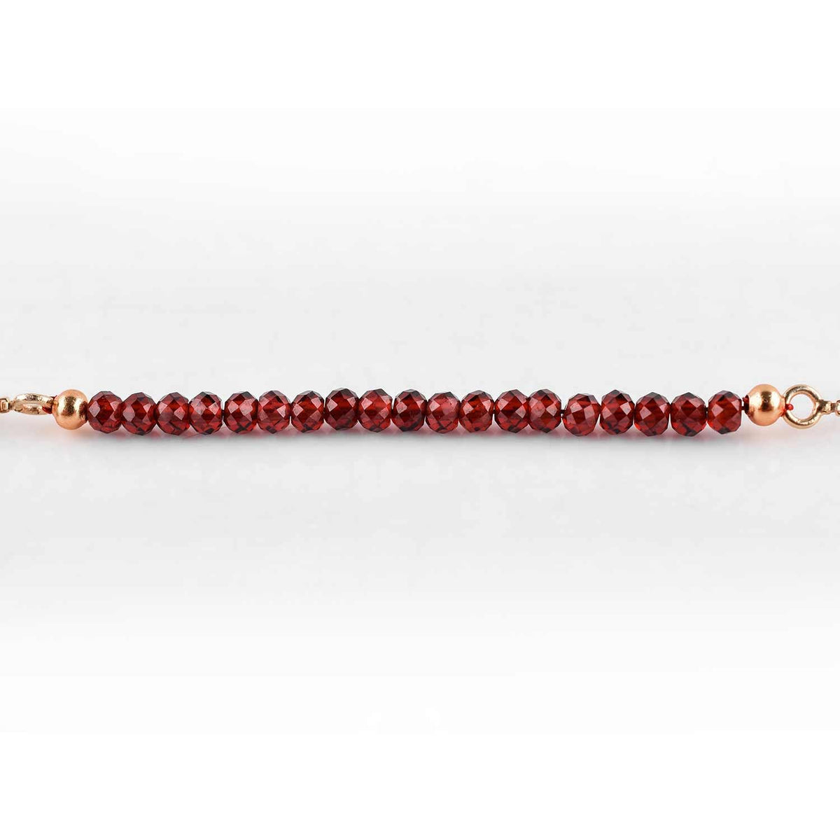 InfinityGemsArt Garnet Bracelets For Women, January Birthstone Jewelry, Micro Red Beads Beaded Stone Bolo Slider Crystals Gemstones Bracelet, 14K Gold Plated Adjustable Chain, Valentines Gifts For Her