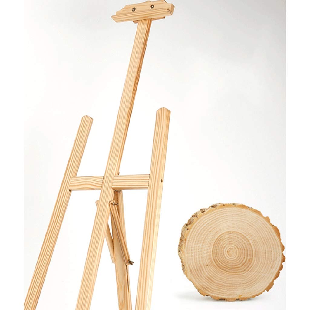 Display Easel Easel Wooden A-Frame Studio Easel Folding Pine Wood Children Artist Painting Adjustable Multifunctional Di (Black 1.75cm)