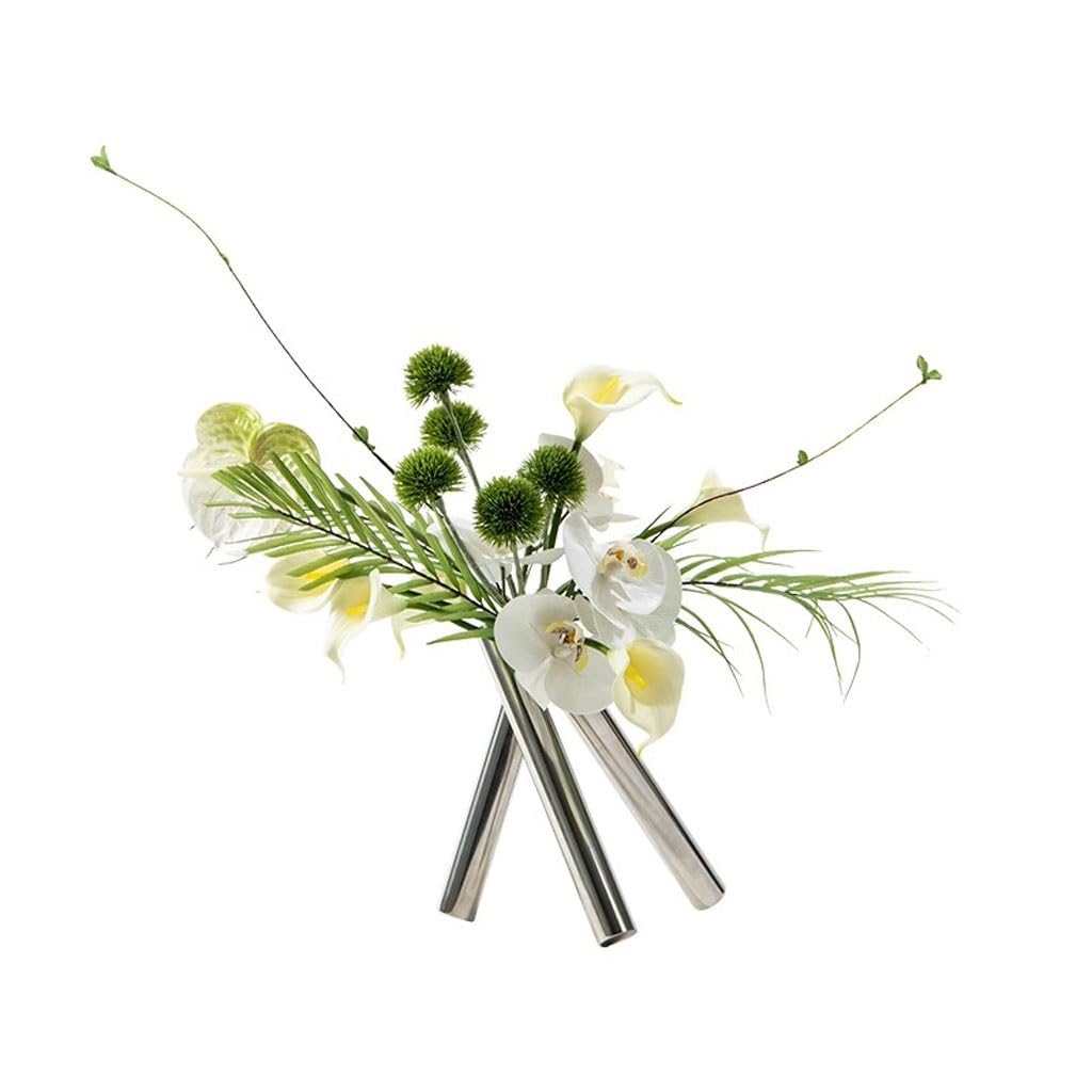 Light Luxury Creative Round Tube Simulation Flower Art Decoration Sample Room Living Porch Arrangement Simple Fake Plants