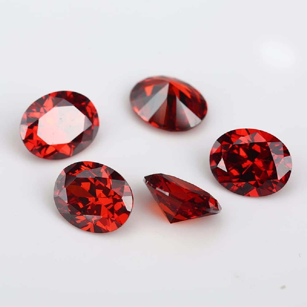 XIANGMO 15pcs 6x8mm 5A Loose Cubic Zirconia Stones Oval Cut CZ Stone Synthetic Gemstone for Jewelry Making, Mix 15 Colors 1pcs per color