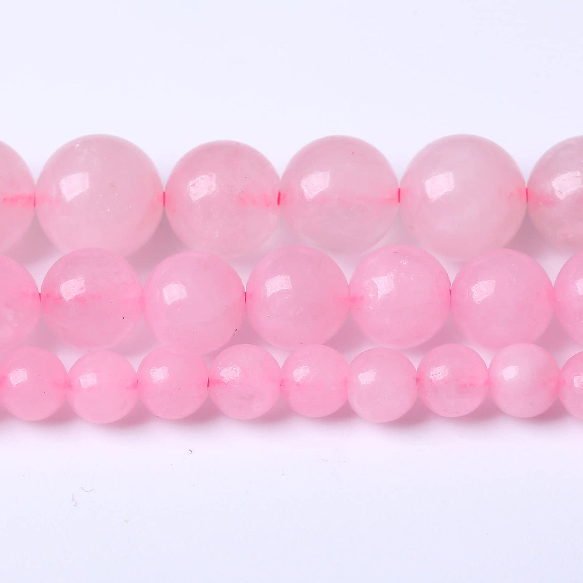 60PCS 6MM Beads Natural Rose Stone Pink Crystal Quartz Gemstones for Jewelry Making DIY 15Inches