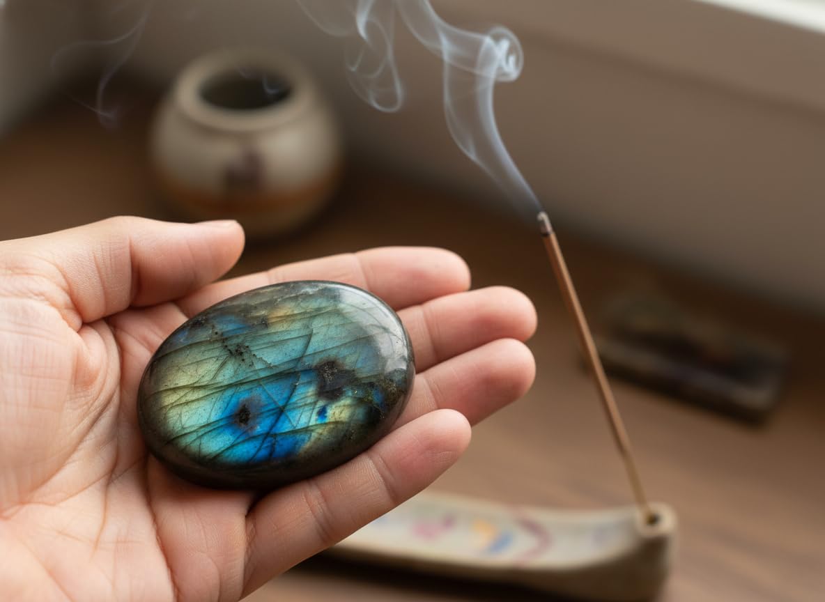QianCannaor Crystals and Healing Stones Set for Anxiety, Relaxation Spiritual Crystals Gift for Meditation, Manifestation, Zen, Reiki, Fengshui (Protection & Abundance)