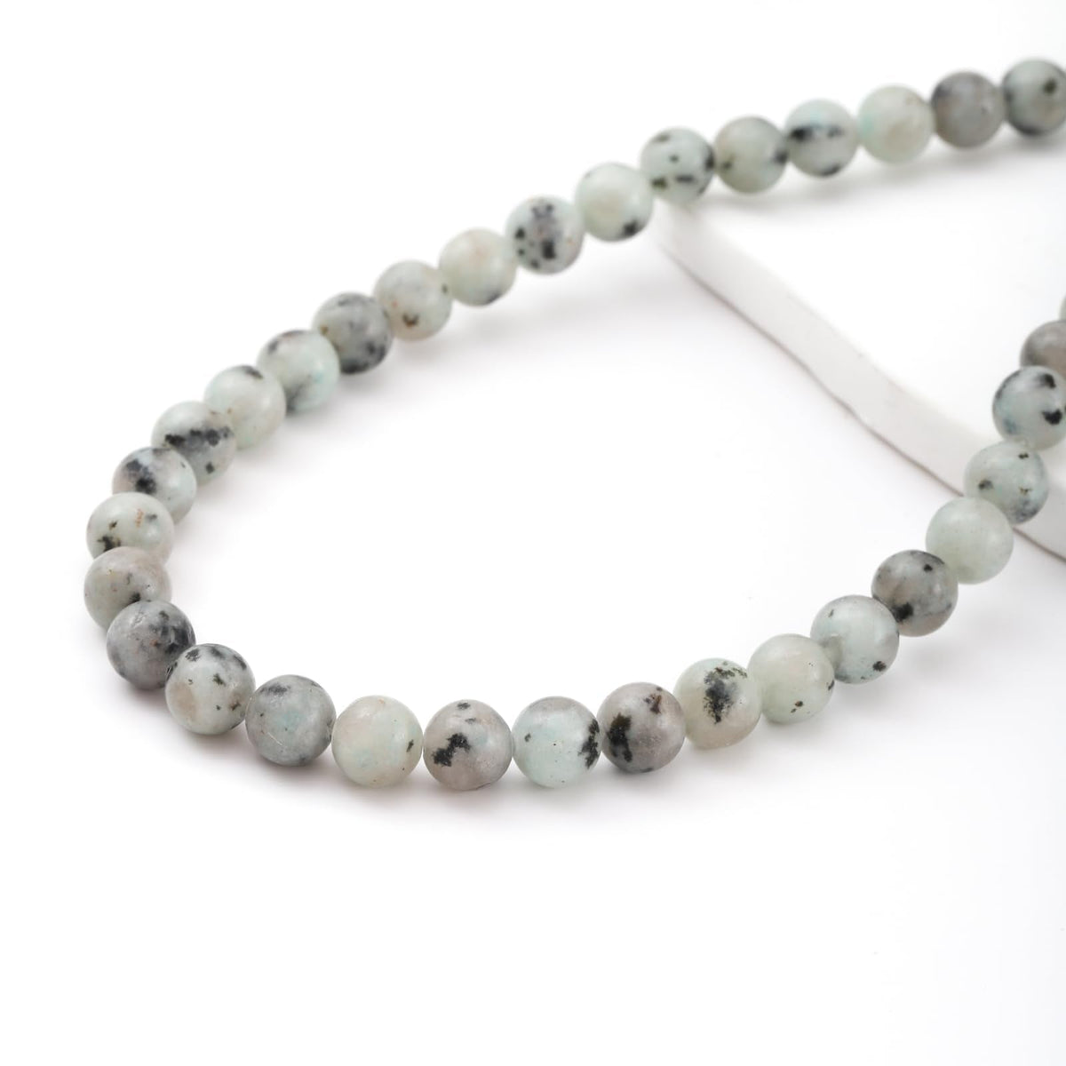 6mm 60pcs DIY Natural Kiwi Jasper Stone Beads Round Healing Crystal Gemstone Loose Beads for Jewelry Making Handmade Bracelet Necklace