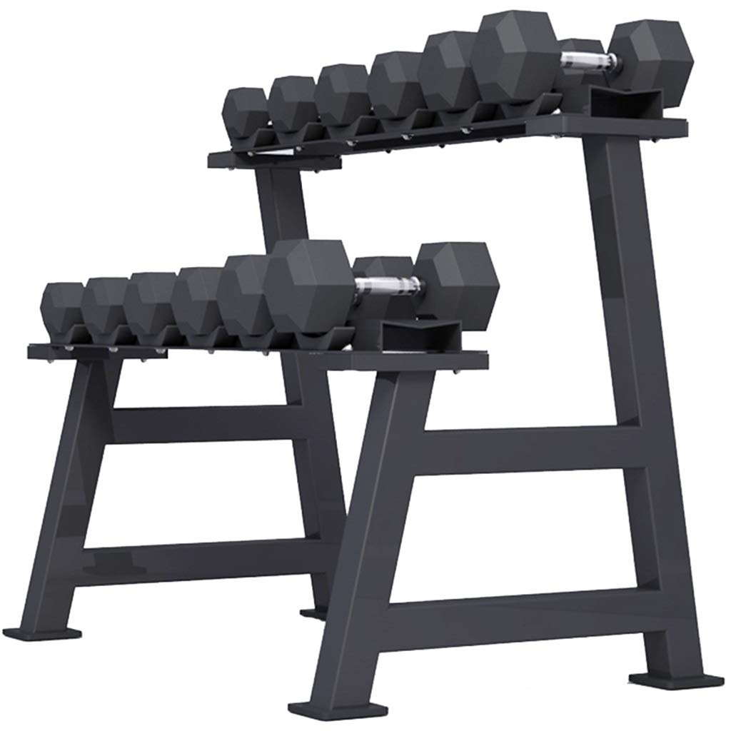 Dumbbell Racks Dumbbell Set with Stand, 2-Layers Dumbbell Rack, Home Weights Storage Rack, Compact Dumbbell Bracket, Easy to Install, Load Bearing 200 KG (Color : Dumbbell Set, Size : 165KG)