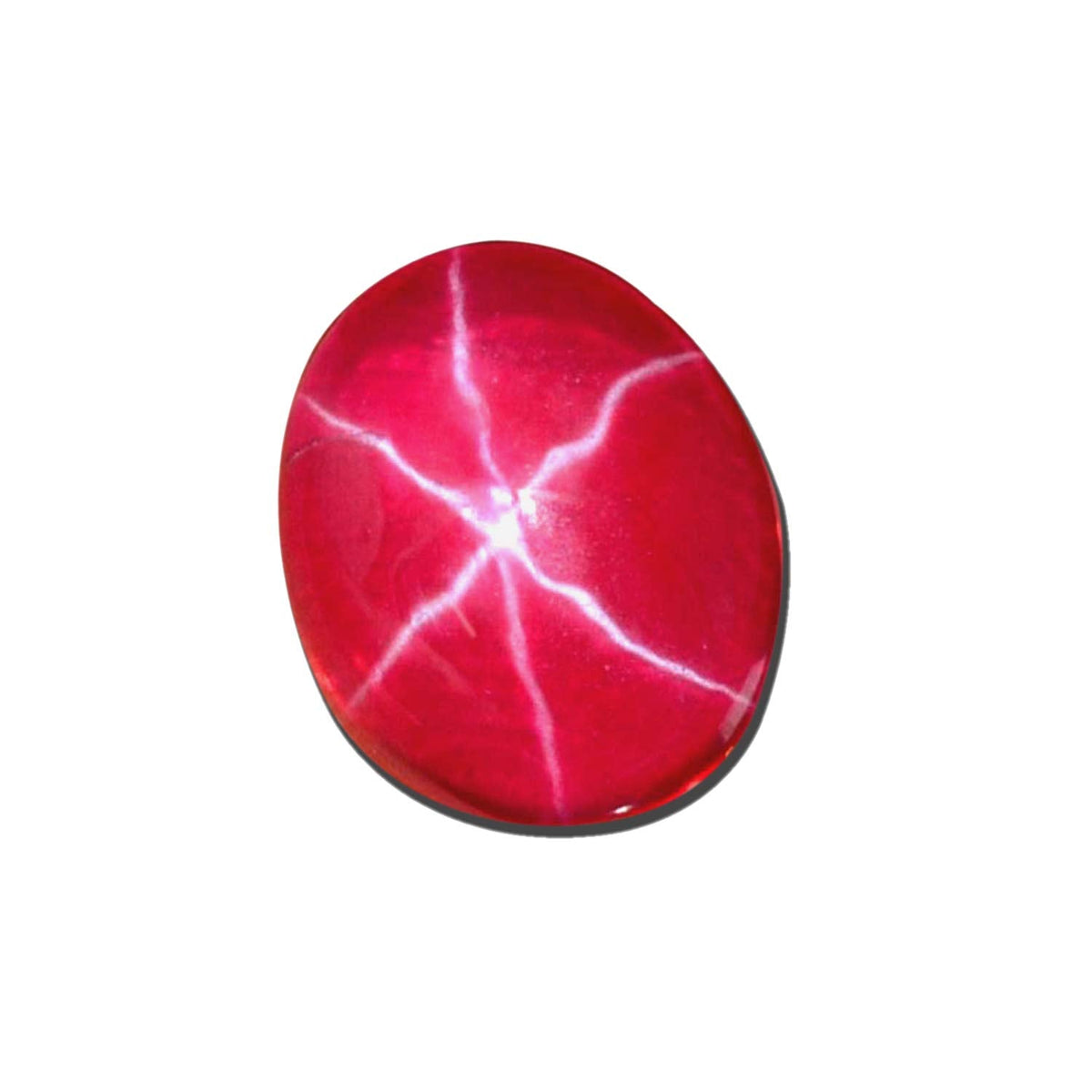 GEMHUB A Grade Red Star Ruby Gem 06.50 Ct Star Ruby Oval Shape, 6 Ray Star Ruby Loose Gemstone for Jewelry Making DZ-097