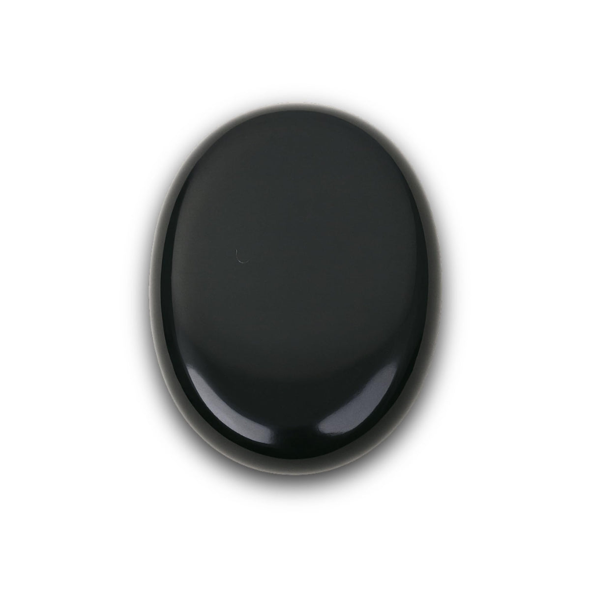 TRRYSTALS Natural Black Obsidian Zibu Coin | Engraved Gemstone Coin for Meditation & Décor | Small Polished Stone Collectible Token For Good Luck