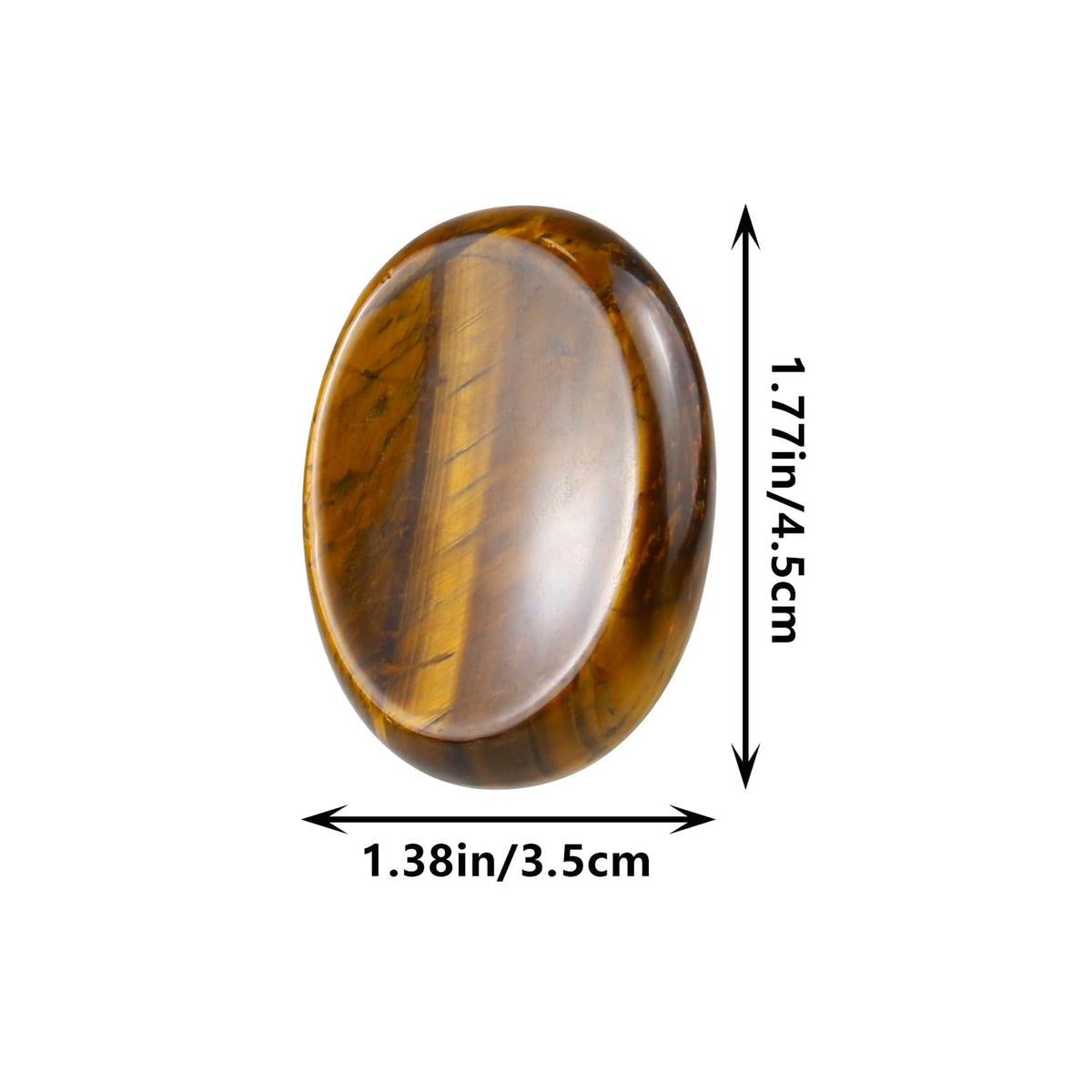 Namzi Tigers Eye Crystals Rock Worry Stones for Kids, Oval Palm Stone, Thumb Stone, Crystals and Healing Stones Quartz Bulk for Wicca, Reiki, Healing Energy, Chakra Stones, Witchcraft Supplies(1PCS)