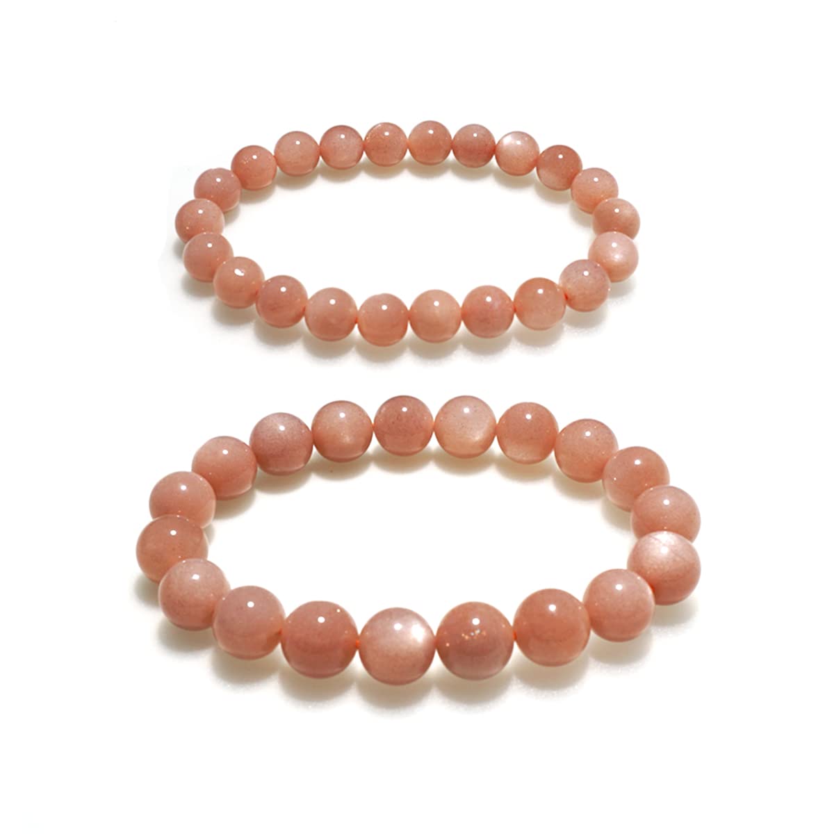 Sunstone Bracelets for Women Men: 8MM & 10MM | Natural Gemstones for Spiritual Ceremony & Ritual | Bring Wealth| Stretch Jewelry Stone of Romance Passion Drive Confidence