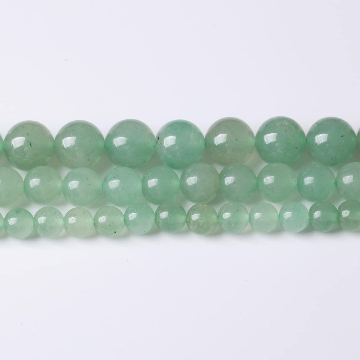 90PCS 4MM Green Aventurine Natural Gemstone Round Stone Beads for Jewelry Making DIY Energy Stone Healing Power Bracelet 15"