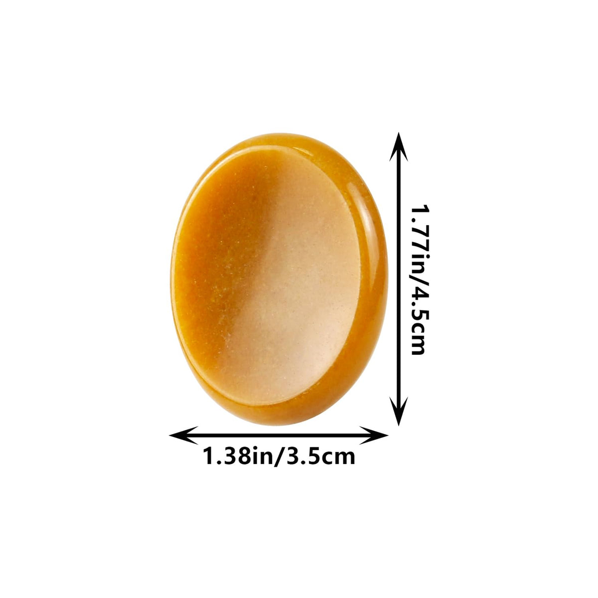 Nvzi Worry Stones Citrine Crystal, Chakra Crystals and Healing Stones, Oval Palm Stone, Thumb Stone, Crystals for Beginners, Spiritual Gifts for Women, Meditation Accessories (1PCS