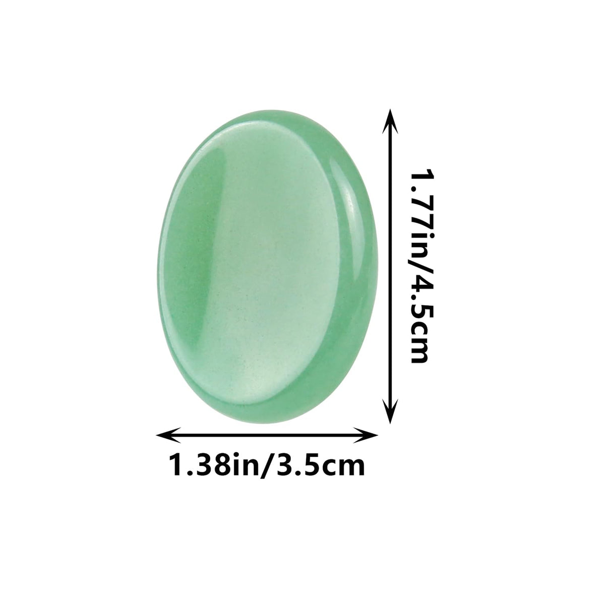 Namzi Green Aventurine Crystals Rock Worry Stone for Kids, Oval Palm Stone, Thumb Stone, Crystals and Healing Stone Quartz Bulk for Wicca, Reiki, Healing Energy, Chakra Stone, Witchcraft Supplies(1PCS