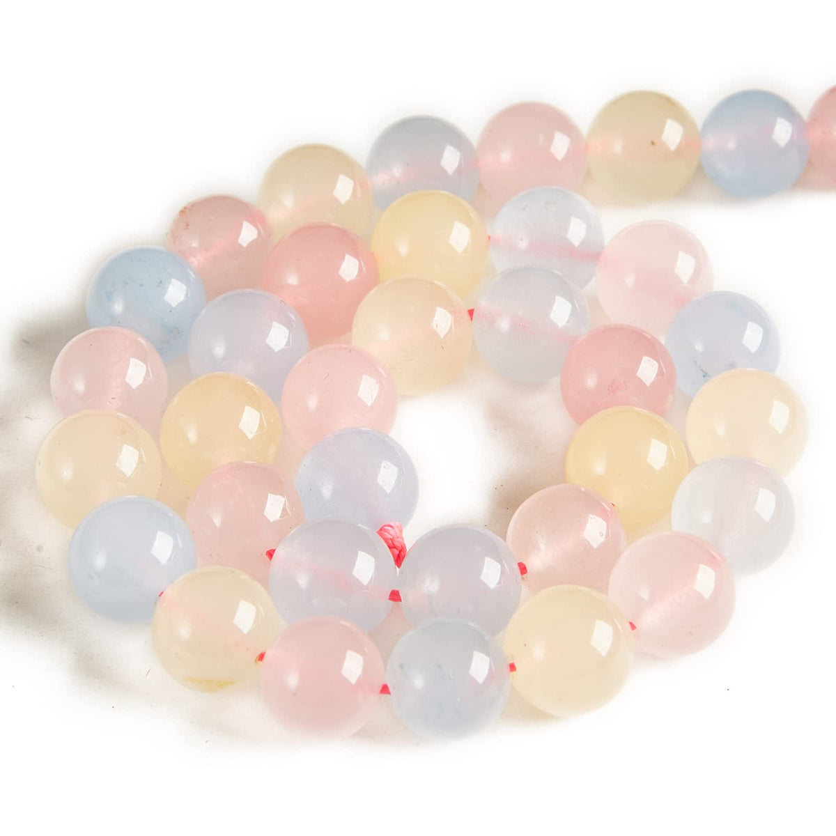 60pcs 6mm Morgan Chalcedony Beads Natural Gemstone Beads Round Loose Beads for Jewelry Making