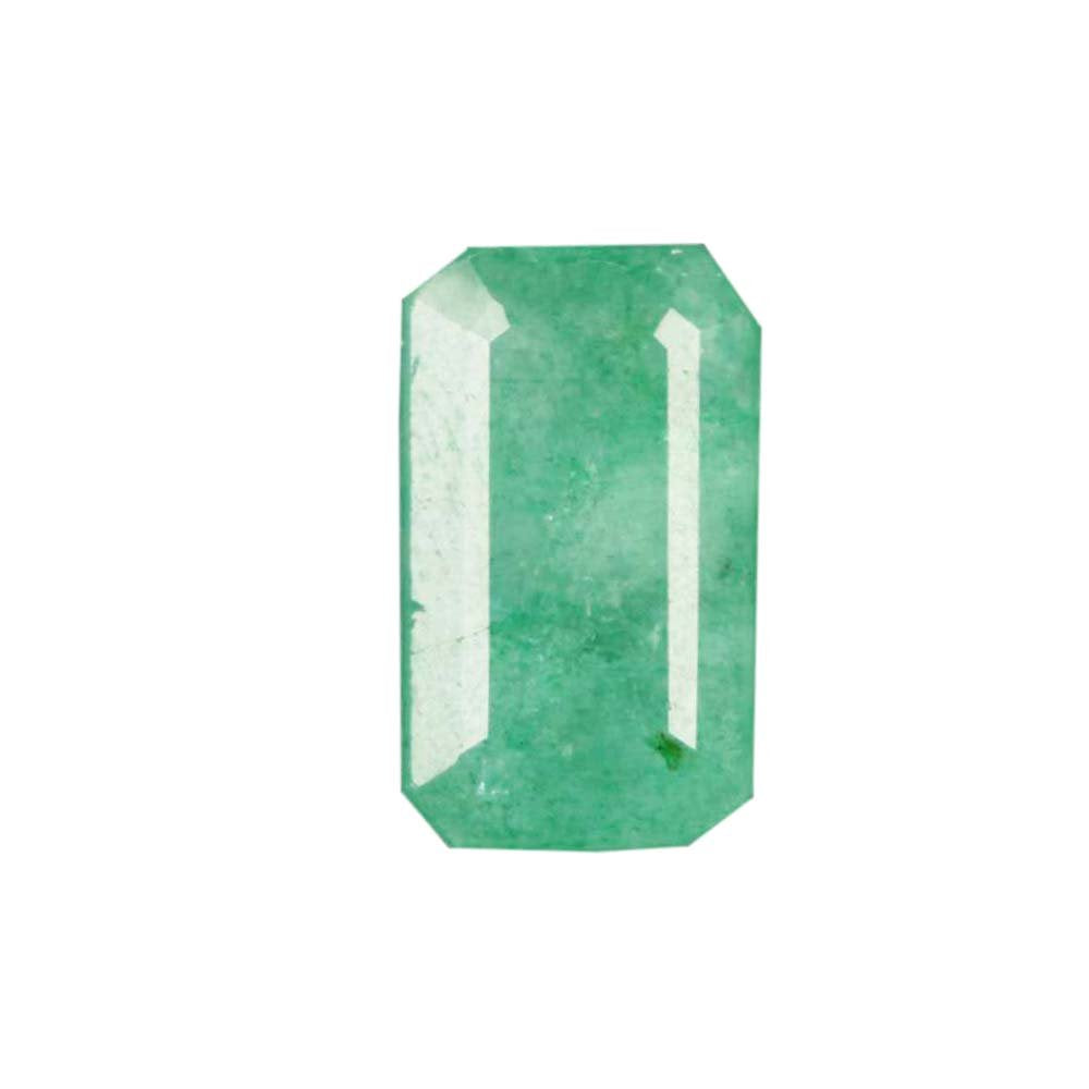 GEMHUB 7.20 Ct Certified Natural Beautiful Green Emerald - Ring Size Emerald Shape Green Emerald Gemstone B-7722