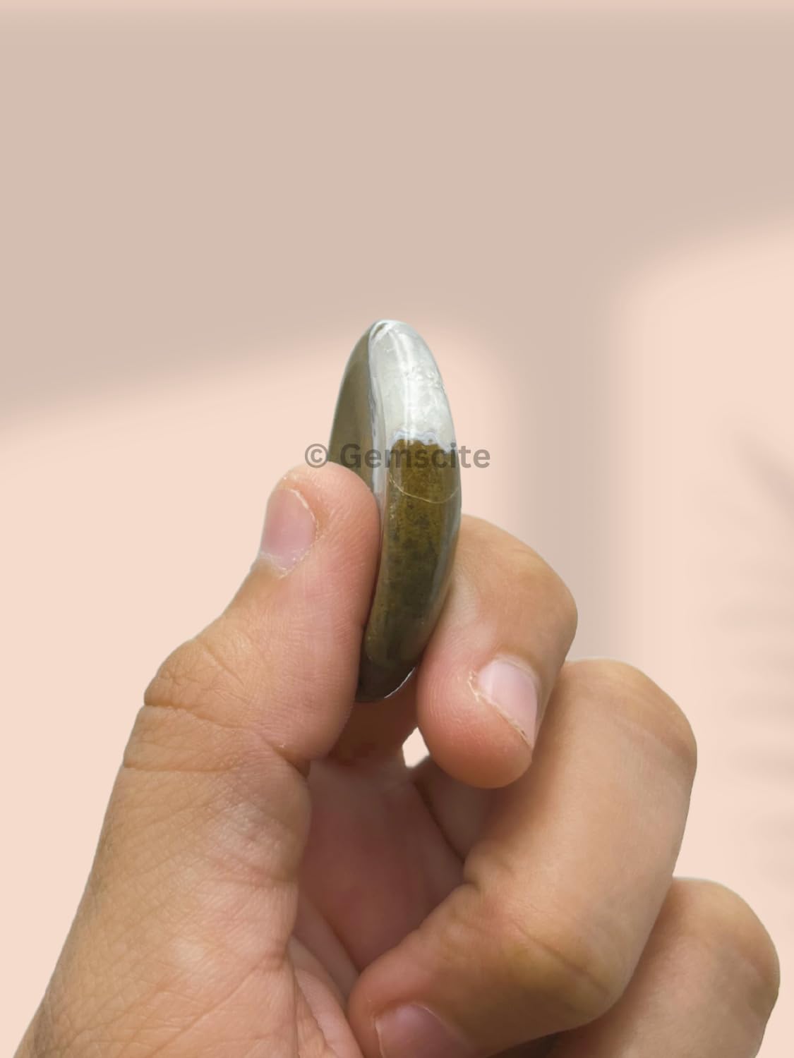 GEMSCITE Yellow Chalcedony Thumb Worry Stones Metaphysical Gemstone Crystal Healing Reiki Men Women Gift FENG Shui Positive Energy Love Wellness Palm Stones Wicca Powerful