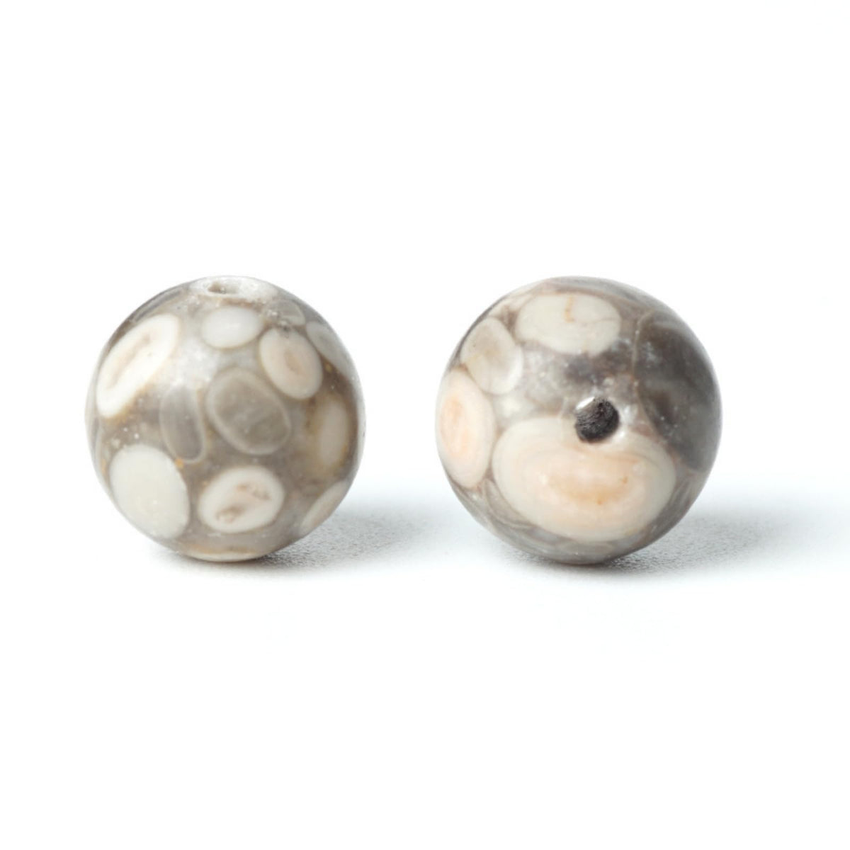 100Pcs Natural Stone 6mm Maifanite Round Loose Gemstone Energy Healing Beads Hole Size 1mm DIY Smooth Beads for Bracelet Necklace Earrings Jewelry Making
