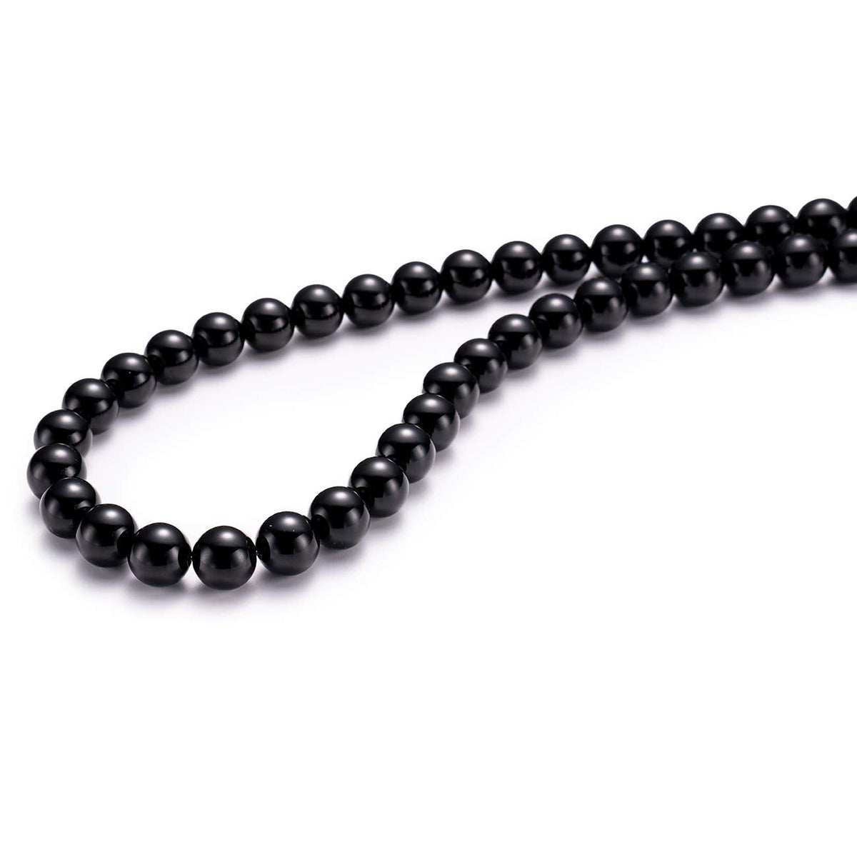 BEADIA Natural Black Onyx Stone Round Loose Semi Gemstone Beads for Jewelry Making 10MM 38PCS