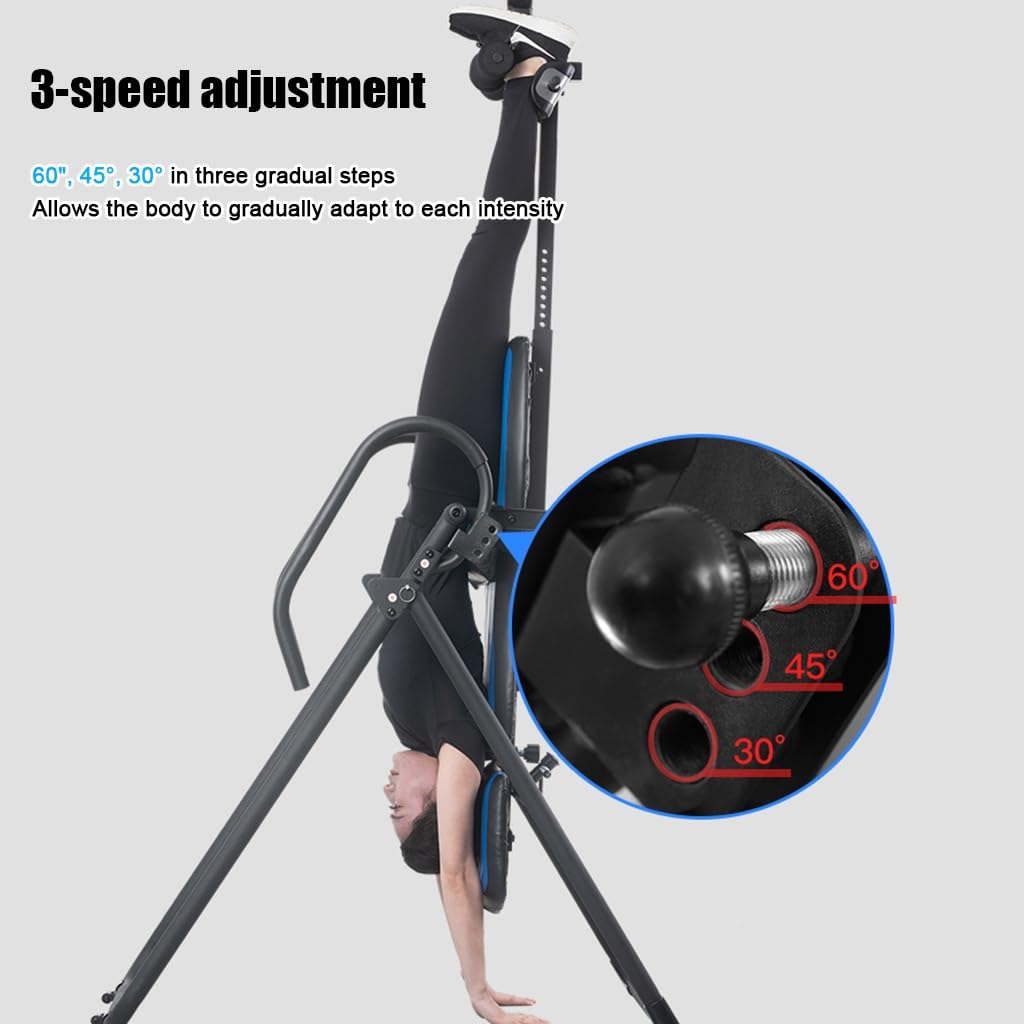 RIEJIN Inversion Table with Ankle Relief and Safety Features, Improve Posture and Spinal Health