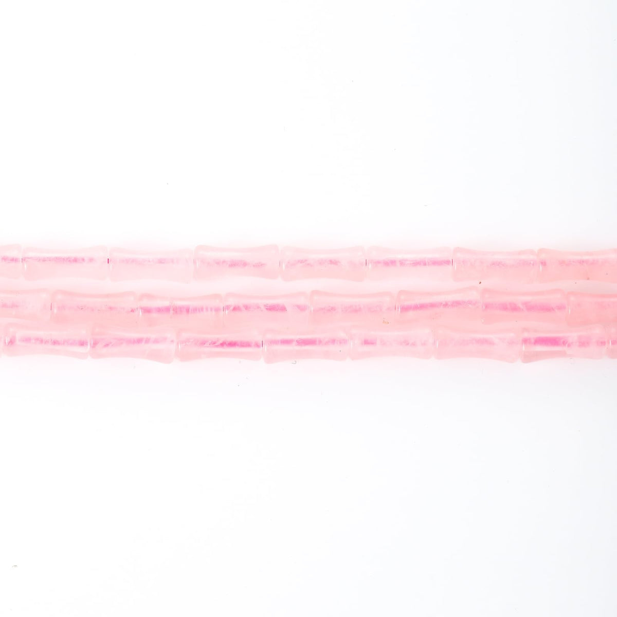 5x12mm Natural Rose Quartz Stone Bamboo Shape Gem Healing Energy Loose Spacer Beads for DIY Necklace Bracelet Earring
