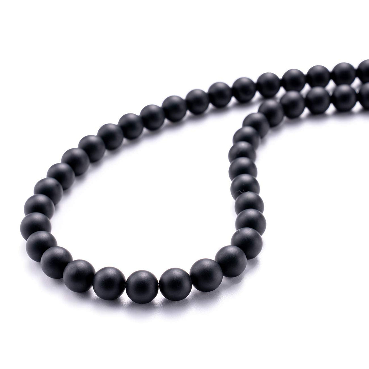 BEADIA Matte Black Onyx Natural Stone Round Loose Semi Gemstone Beads for Jewelry Making 10MM 38PCS