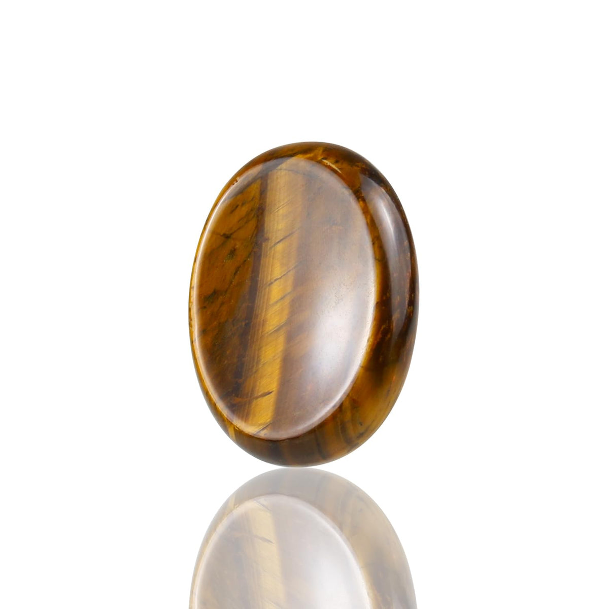Namzi Tigers Eye Crystals Rock Worry Stones for Kids, Oval Palm Stone, Thumb Stone, Crystals and Healing Stones Quartz Bulk for Wicca, Reiki, Healing Energy, Chakra Stones, Witchcraft Supplies(1PCS)