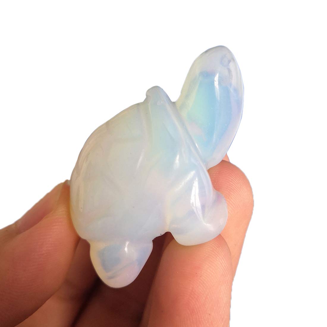 Gemgogo 2 Pcs Natural Opalite Tortoise Pocket Statue Crystals and Healing Stones,1.5 Inches Animal Figurine Room Decor Gemstone
