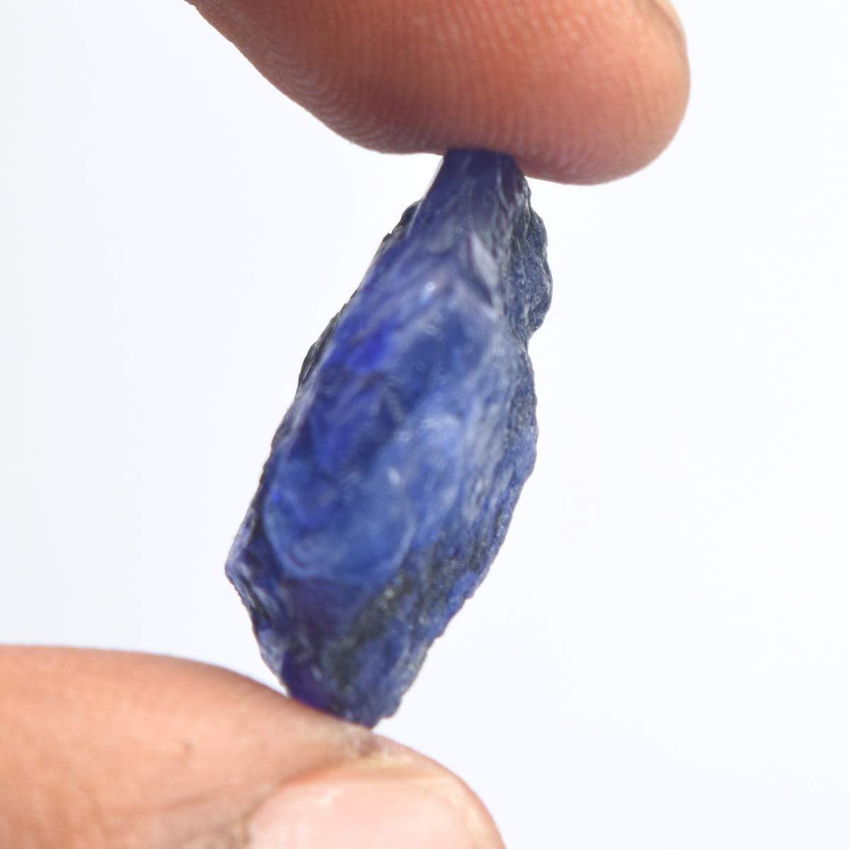 GEMHUB Gemstone For Jewelry Raw Blue Sapphire 19.00 Carat Healing Crystal, Rough Sapphire Crystal Natural Gemstone