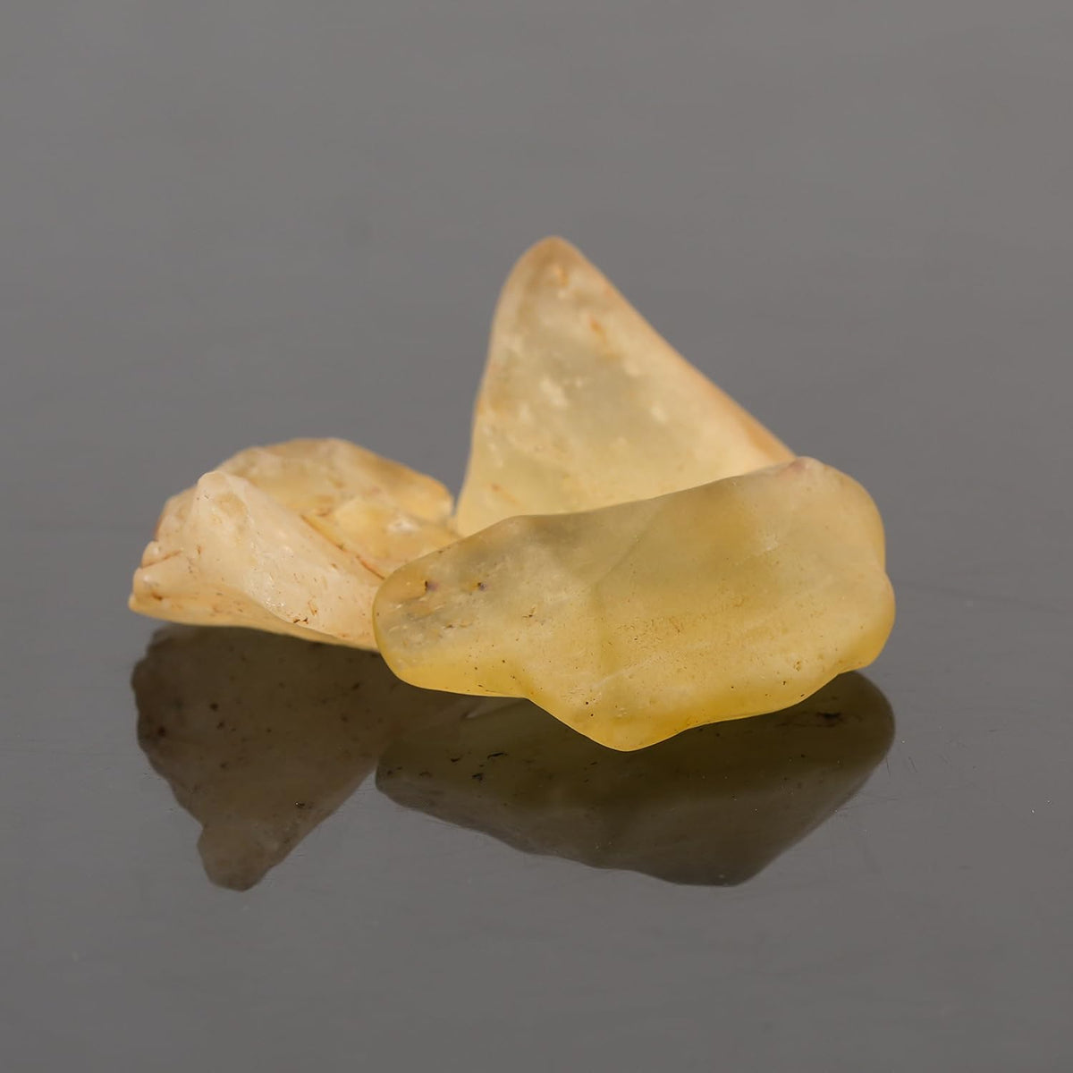 CRYSTALINES (3pcs Natural Raw Libyan Desert Glass Tektite Stone, Genuine Libyan Gold Tektite Rough Stone, Wicca & Reiki Healing Crystals, Meteorite Gems Collector Specimen