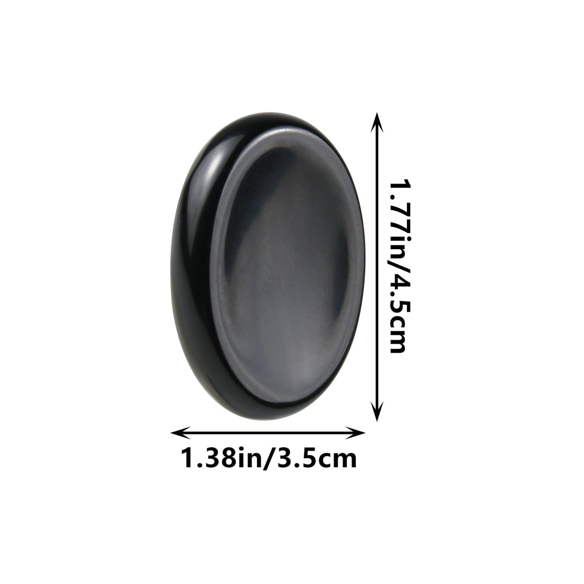 Nvzi Worry Stones Black Obsidian Crystal, Chakra Crystals and Healing Stones, Oval Palm Stone, Thumb Stone, Crystals for Beginners, Spiritual Gifts for Women, Meditation Accessories (1PCS)